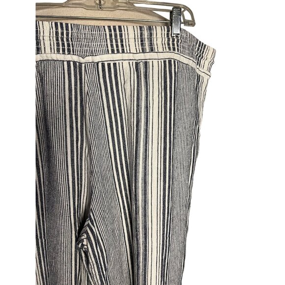 Time and true Capris XXXL 3XL (22) Linen Pinstripe Baggy Boho Chic Y2K - Picture 7 of 10